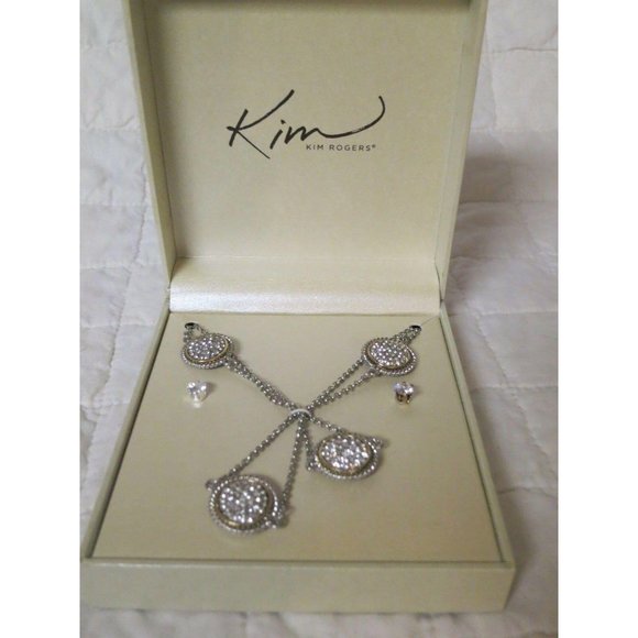 Kim Rogers Pierced Earring and Necklace Set New in Box Jewelry - Picture 2 of 7